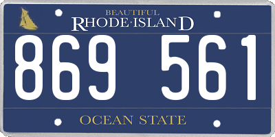 RI license plate 869561