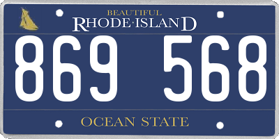 RI license plate 869568