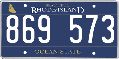 RI license plate 869573