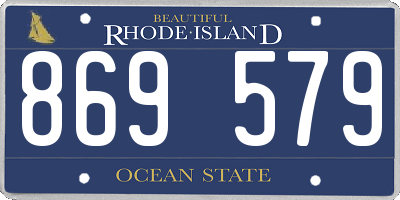 RI license plate 869579