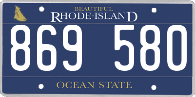RI license plate 869580