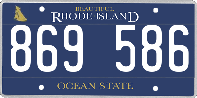 RI license plate 869586