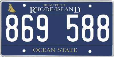 RI license plate 869588