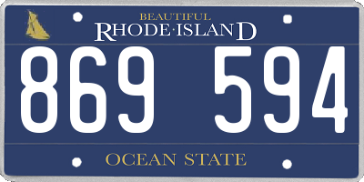 RI license plate 869594