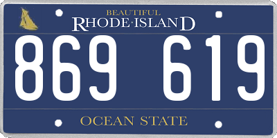RI license plate 869619