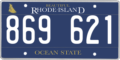 RI license plate 869621