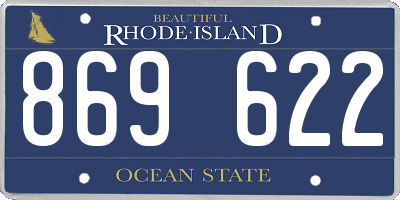 RI license plate 869622