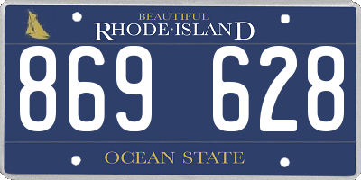 RI license plate 869628