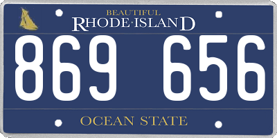 RI license plate 869656