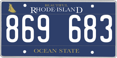 RI license plate 869683
