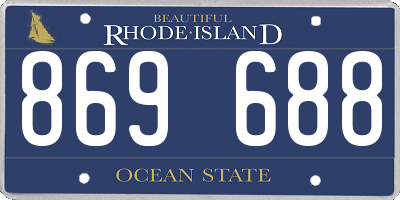 RI license plate 869688