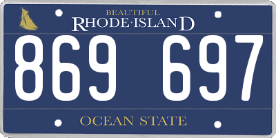 RI license plate 869697
