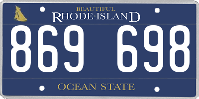 RI license plate 869698