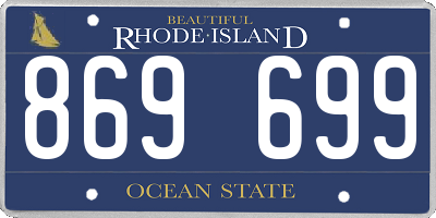 RI license plate 869699