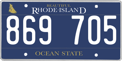 RI license plate 869705