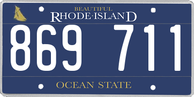 RI license plate 869711