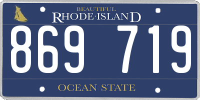 RI license plate 869719