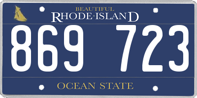 RI license plate 869723