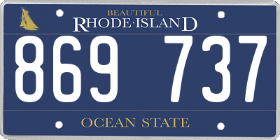 RI license plate 869737