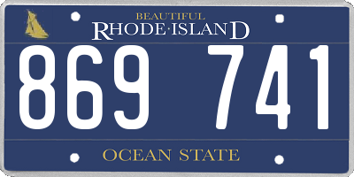 RI license plate 869741