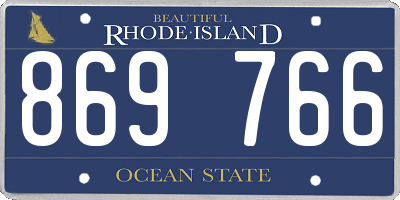 RI license plate 869766
