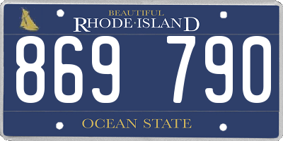 RI license plate 869790