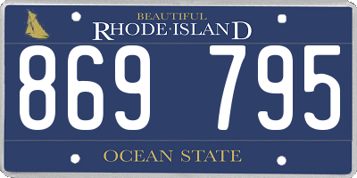 RI license plate 869795