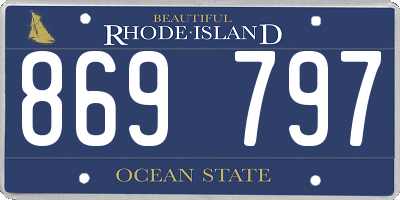 RI license plate 869797