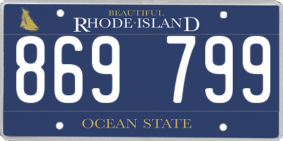RI license plate 869799