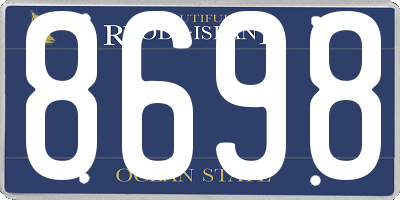 RI license plate 8698