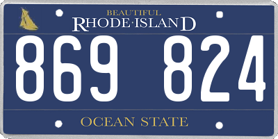 RI license plate 869824
