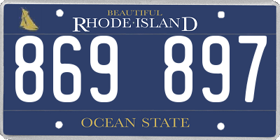 RI license plate 869897