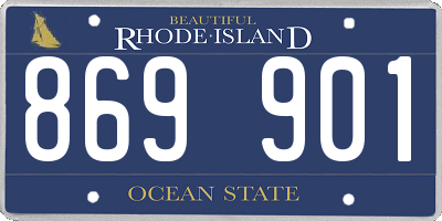 RI license plate 869901