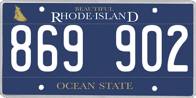 RI license plate 869902