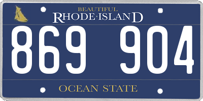 RI license plate 869904