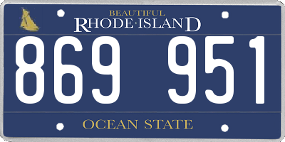 RI license plate 869951
