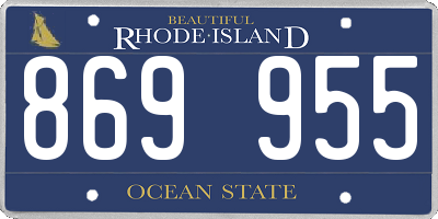 RI license plate 869955