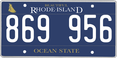 RI license plate 869956
