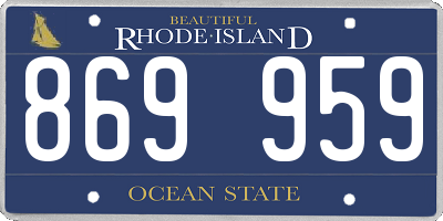 RI license plate 869959