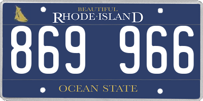 RI license plate 869966