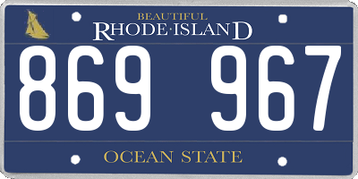 RI license plate 869967