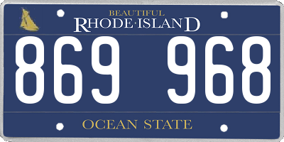RI license plate 869968