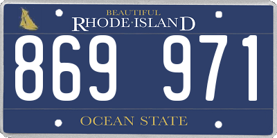 RI license plate 869971