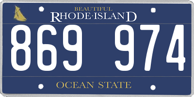 RI license plate 869974