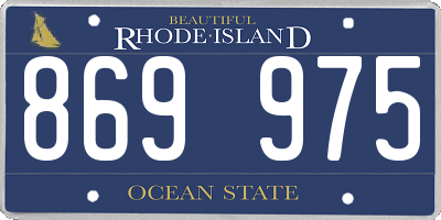 RI license plate 869975