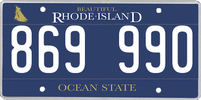 RI license plate 869990