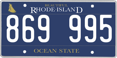 RI license plate 869995