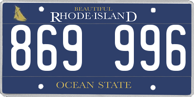 RI license plate 869996