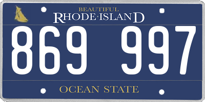 RI license plate 869997
