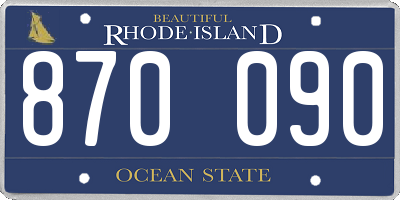 RI license plate 870090